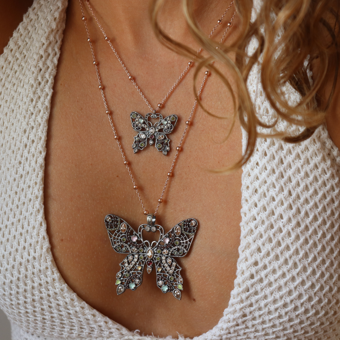 Colgante Plata Mariposa Grande