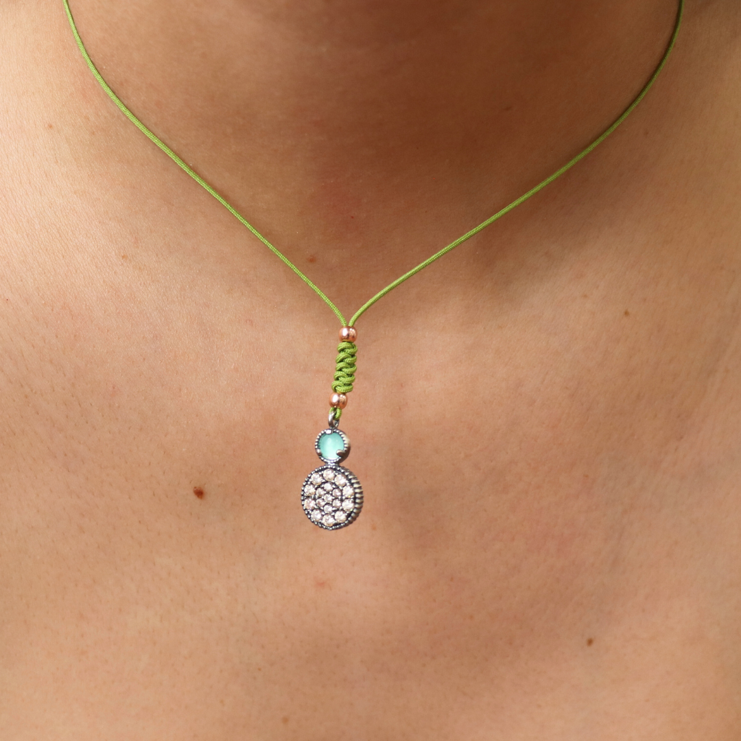 Colgante Plata Macramé