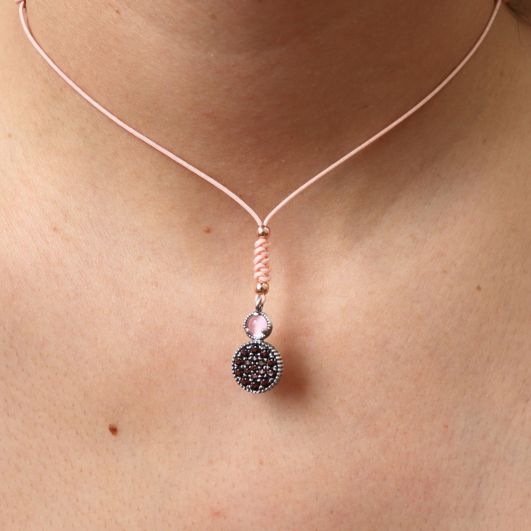 Colgante Plata Macramé