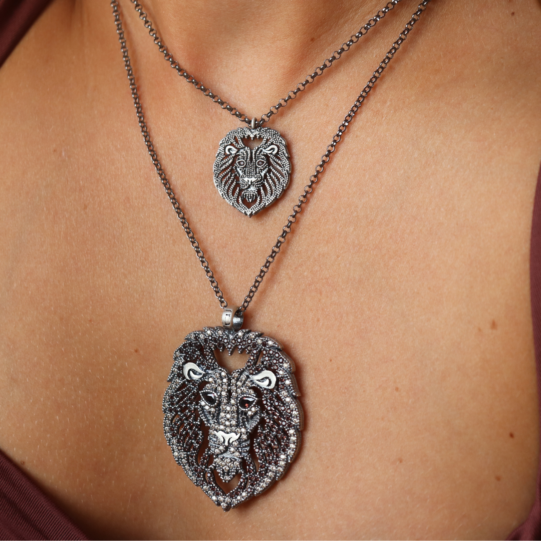 Colgante Plata León Mediano