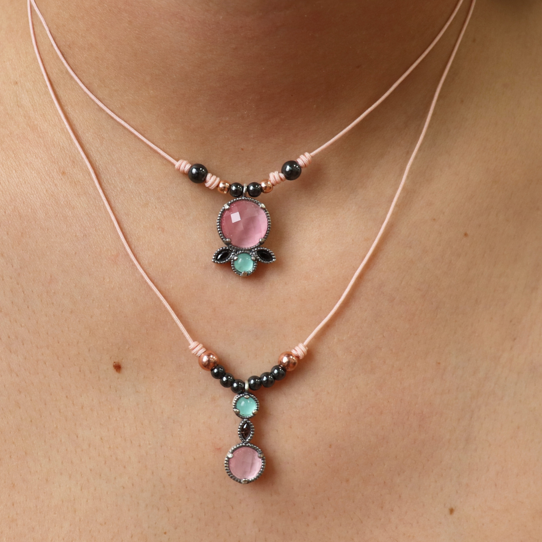 Colgante Plata Macramé