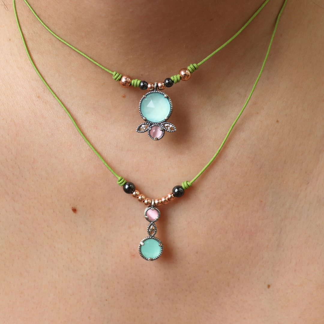 Colgante Plata Macramé
