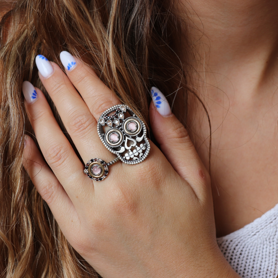 Anillo Calavera Grande Plata