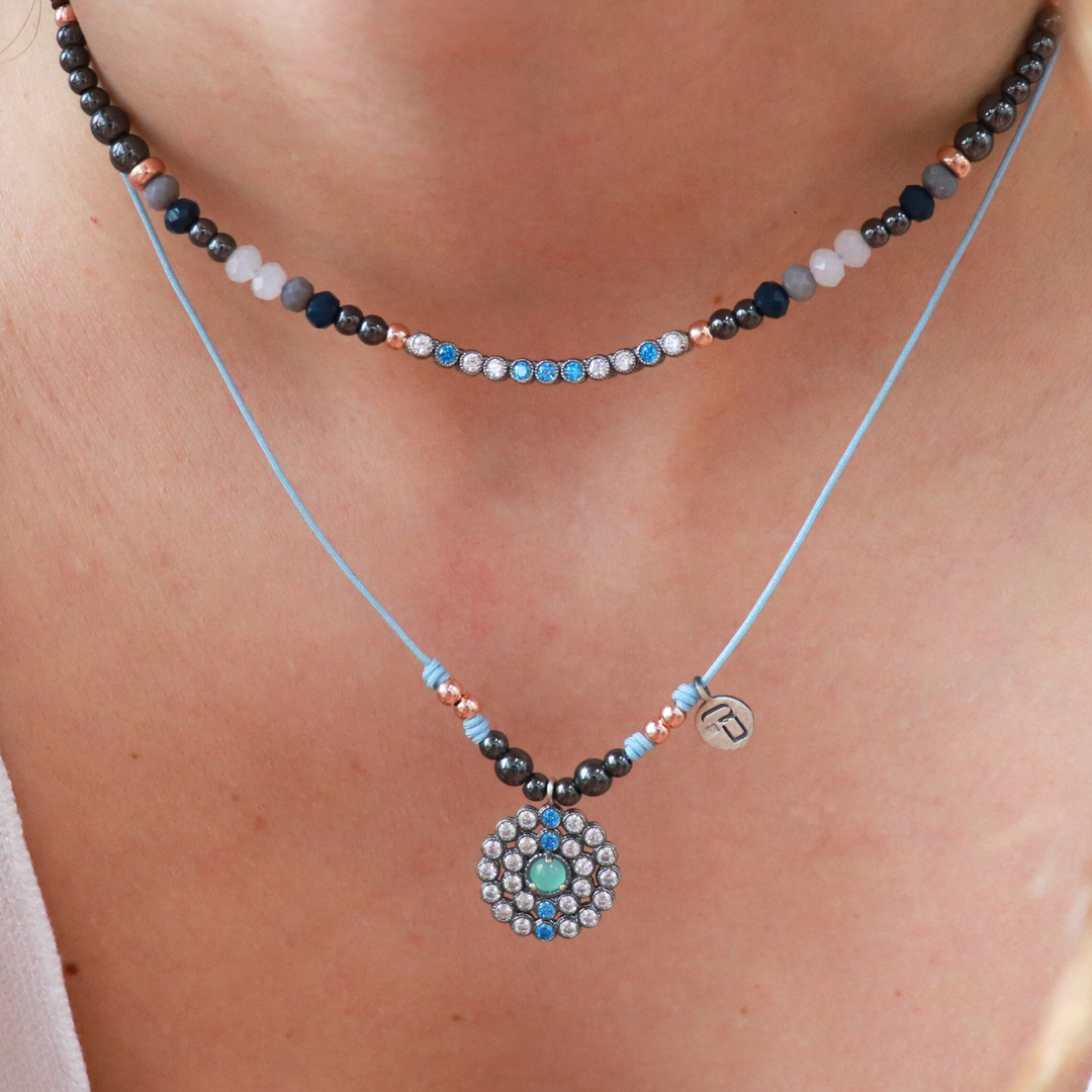Colgante Plata Macramé