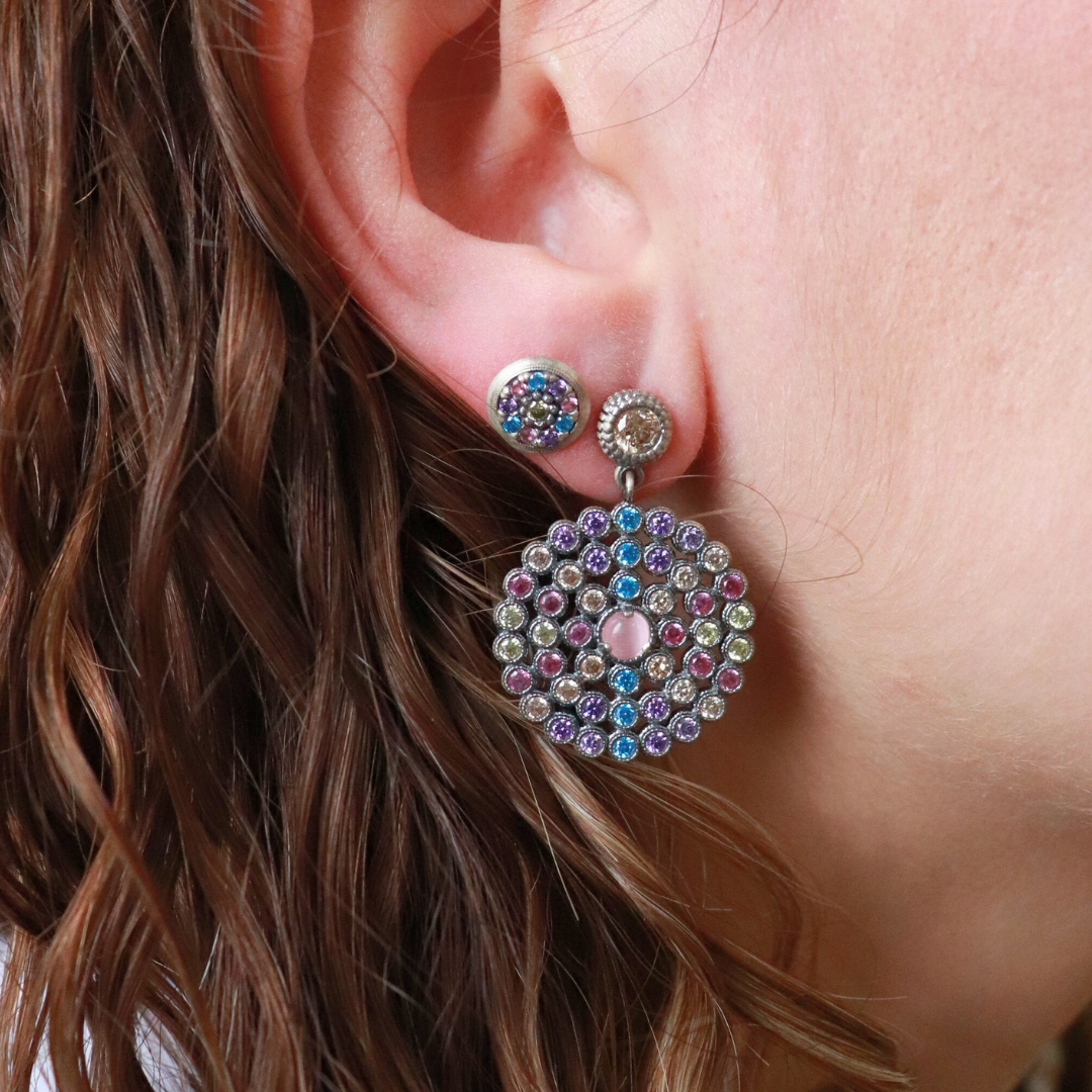 Pendientes Plata Botón