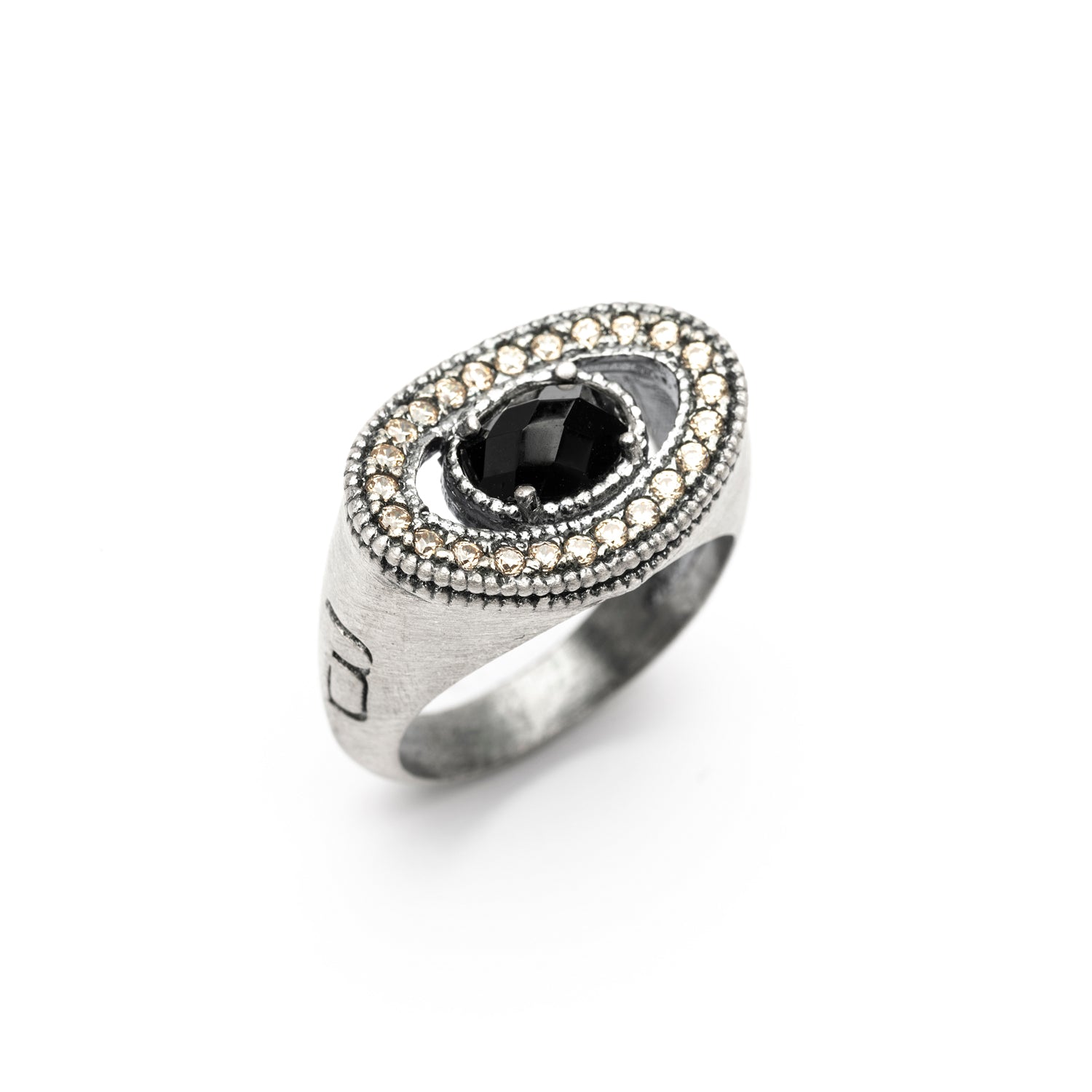 Anillo Plata Ovalado Orla Ondulada