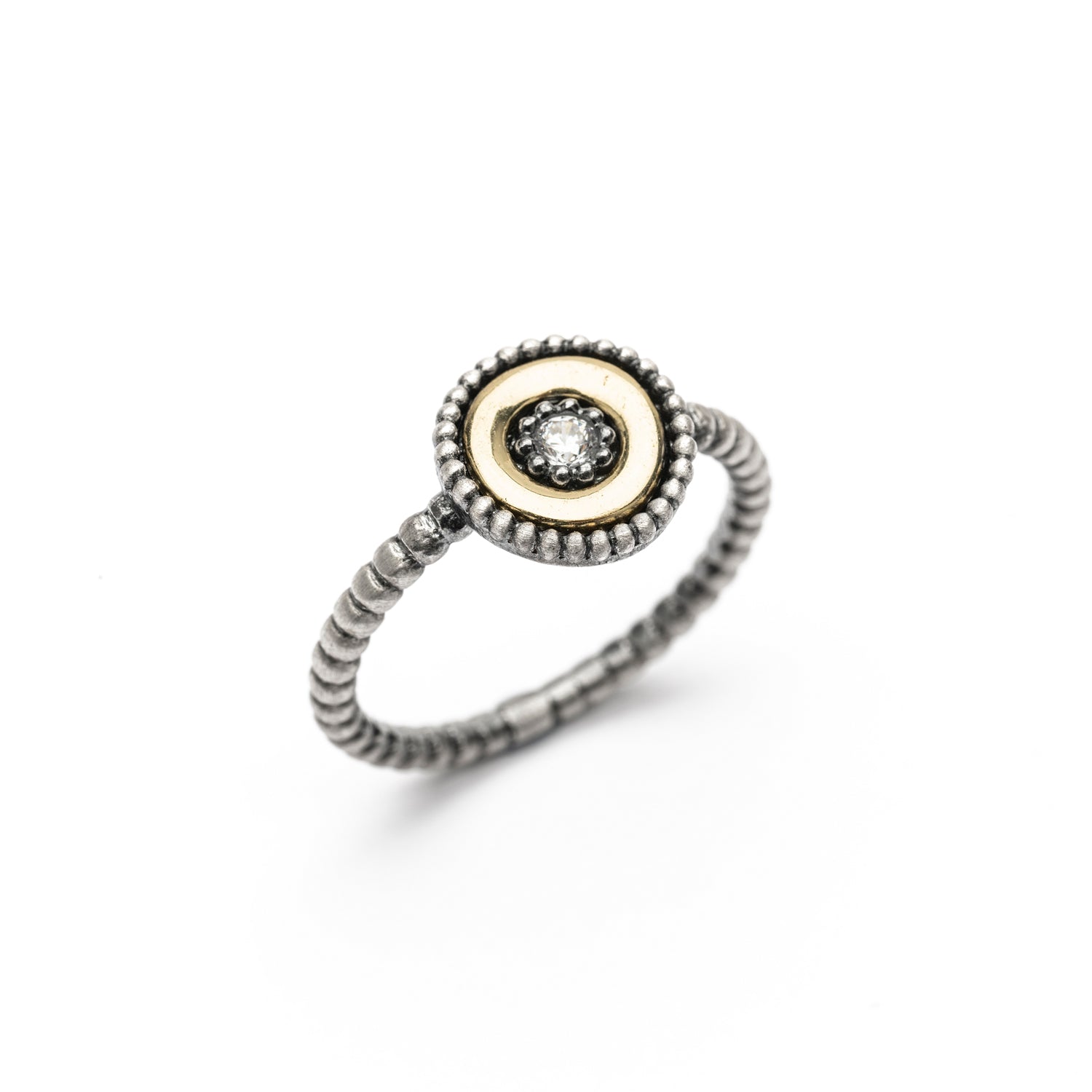 Anillo Plata Aro Bronce