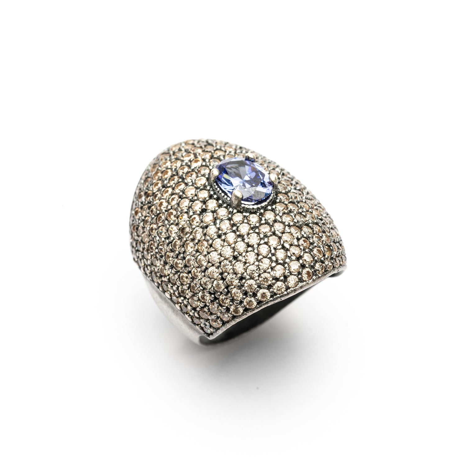 Anillo Ancho Plata y Bronce