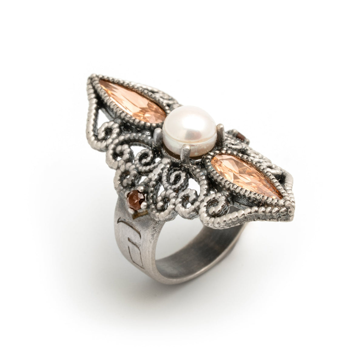 Anillo grande plata