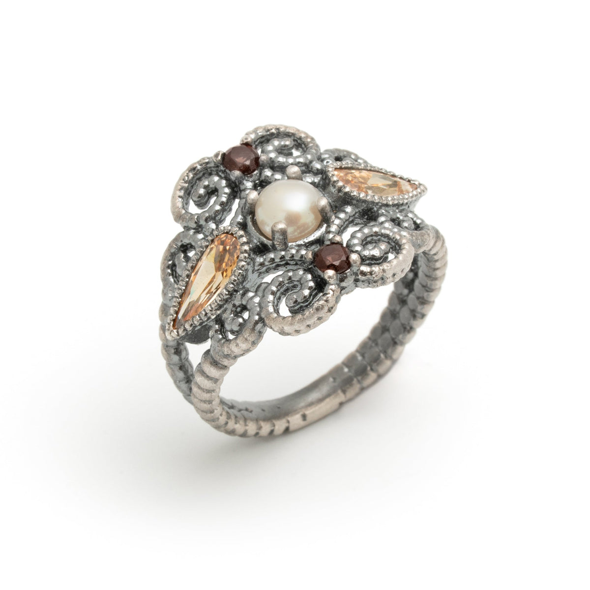 Anillo plata filigrana