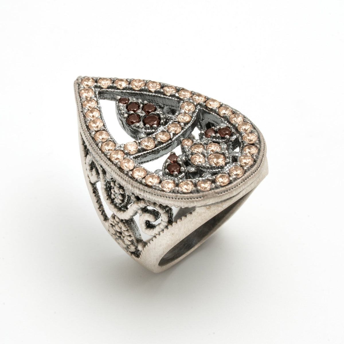 Anillo plata silueta gota