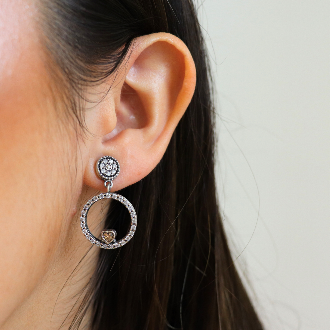 Pendientes plata corazon pequeno