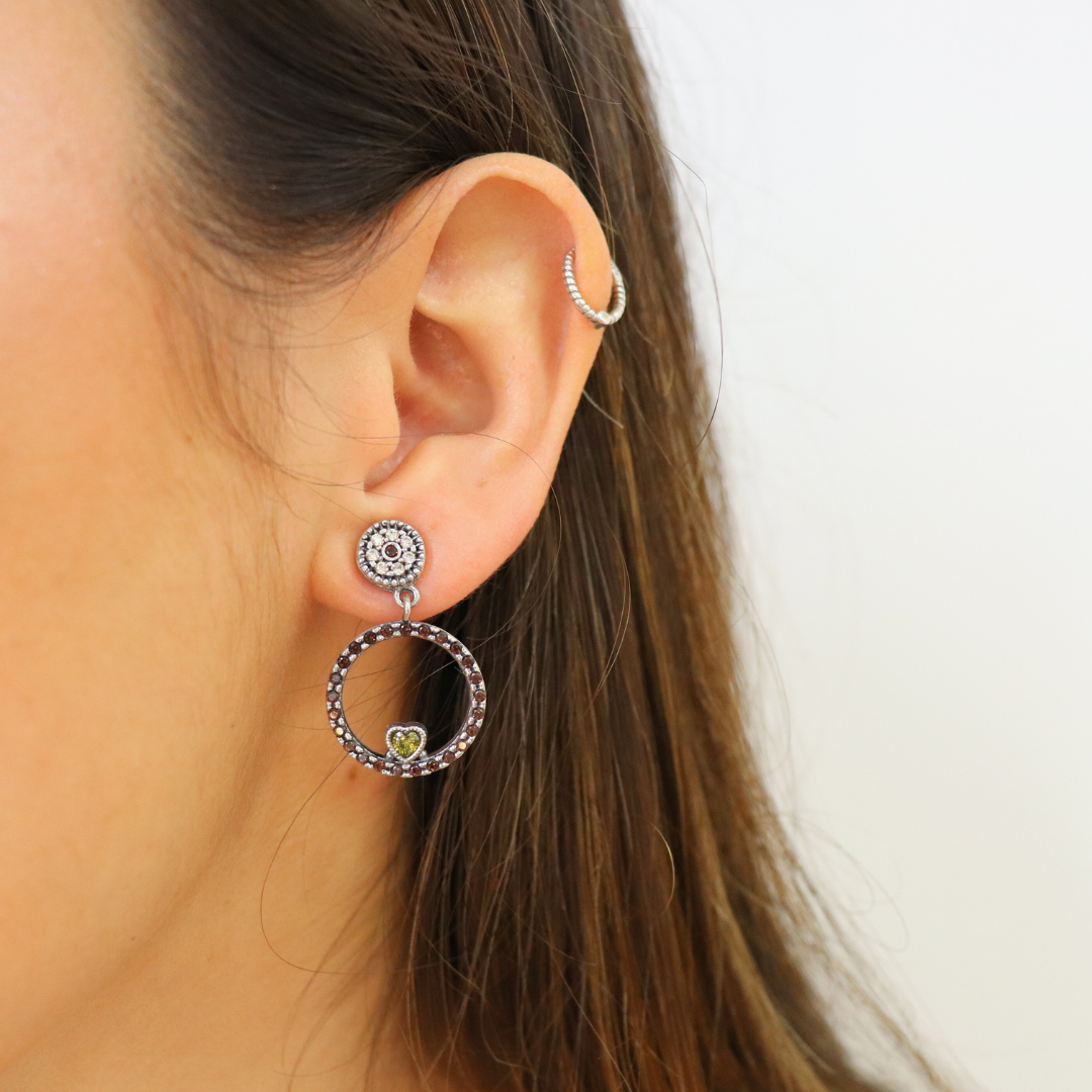 Pendientes plata corazon pequeno