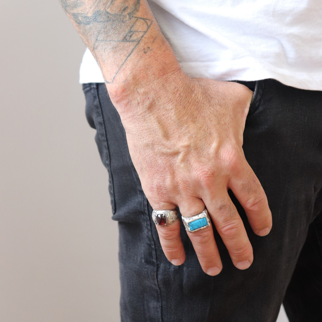 Anillo Plata Rectangular