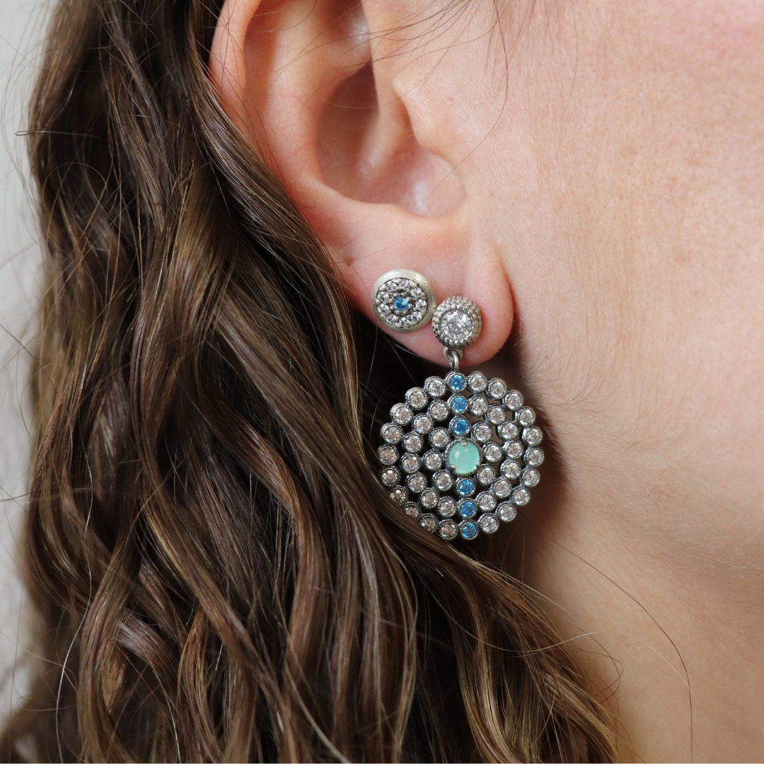 Pendientes Plata Botón