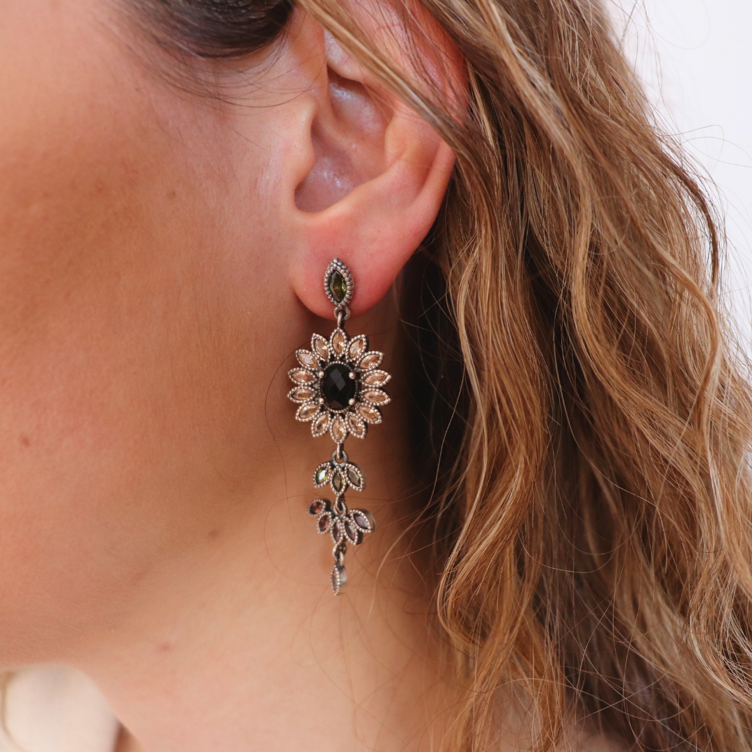Pendientes largos plata
