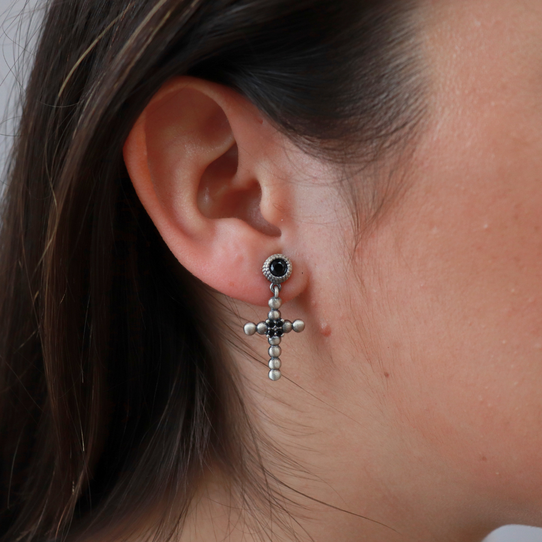 Pendientes Cruz Plata