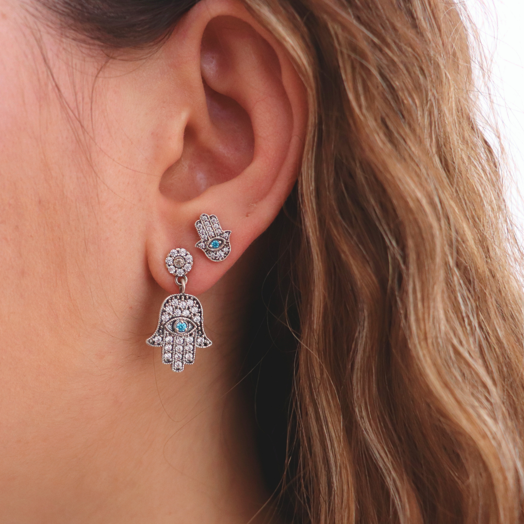 Pendientes plata fátima