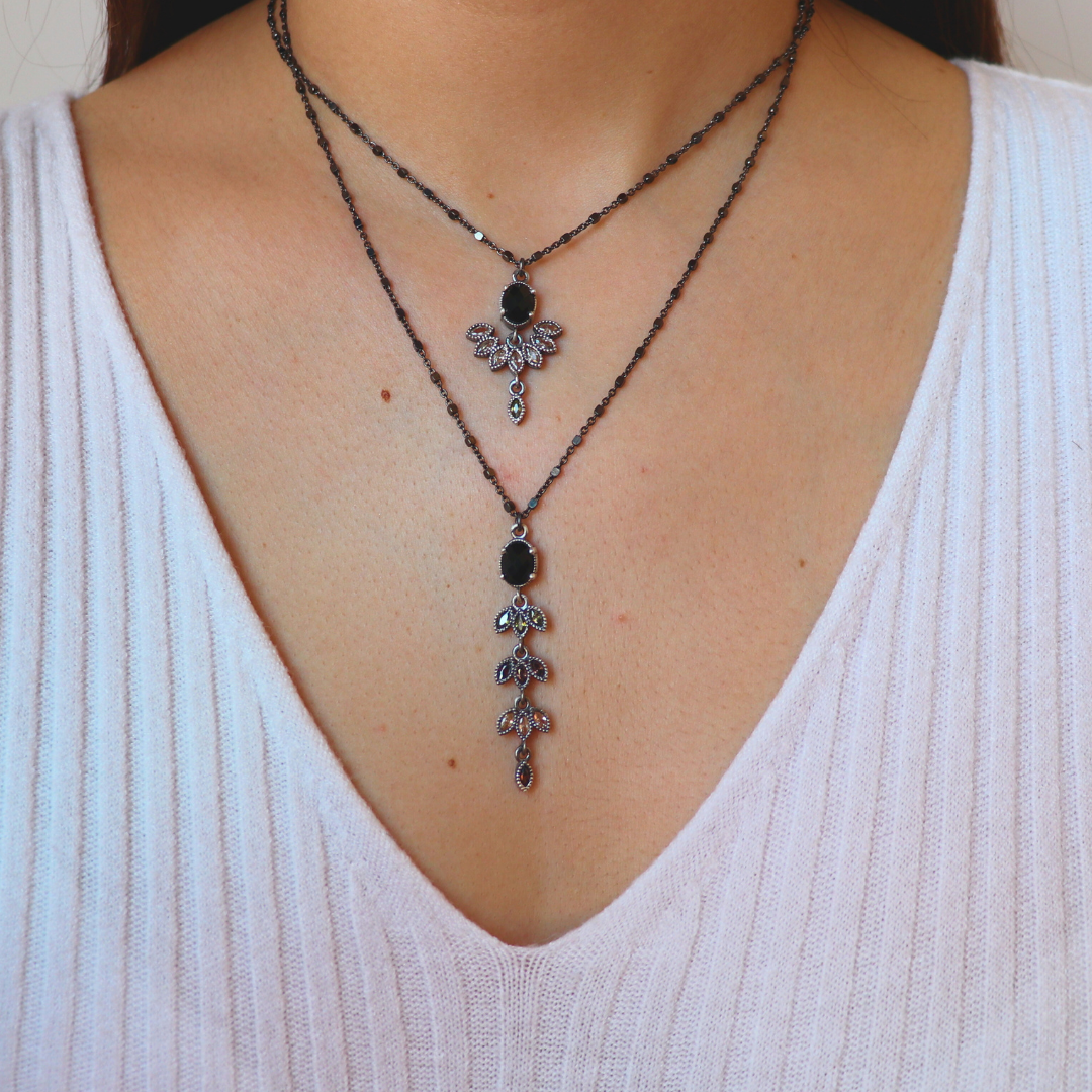 Colgante largo plata