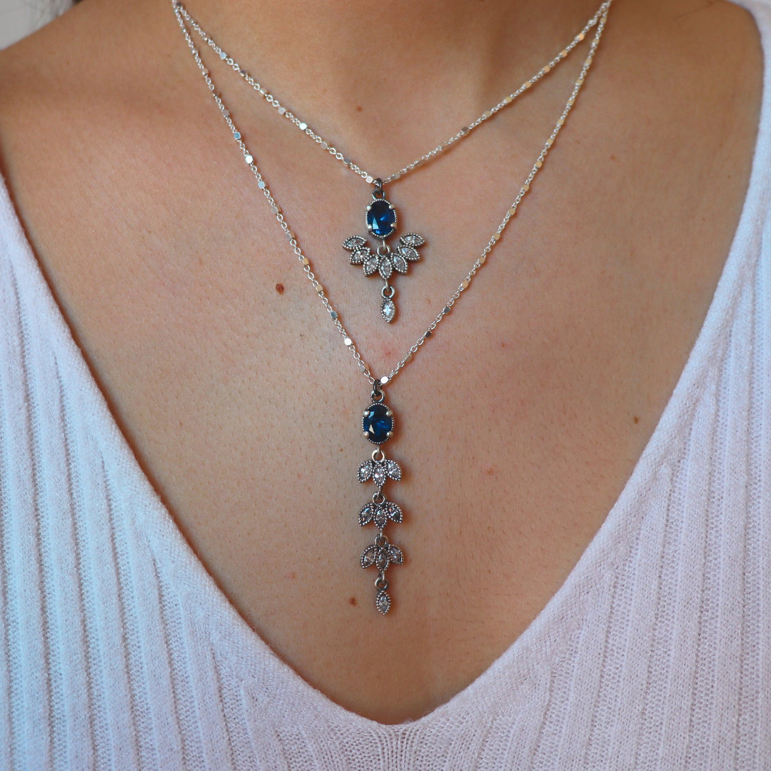 Colgante largo plata