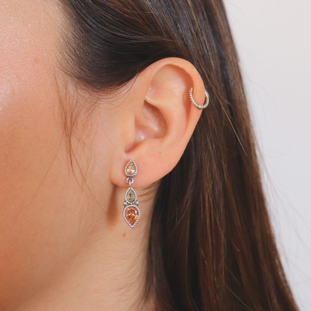 Pendientes circonitas lágrimas