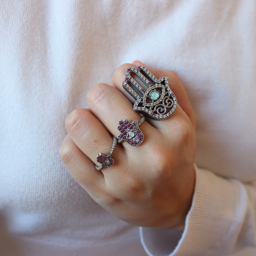 Anillo plata fátima grande