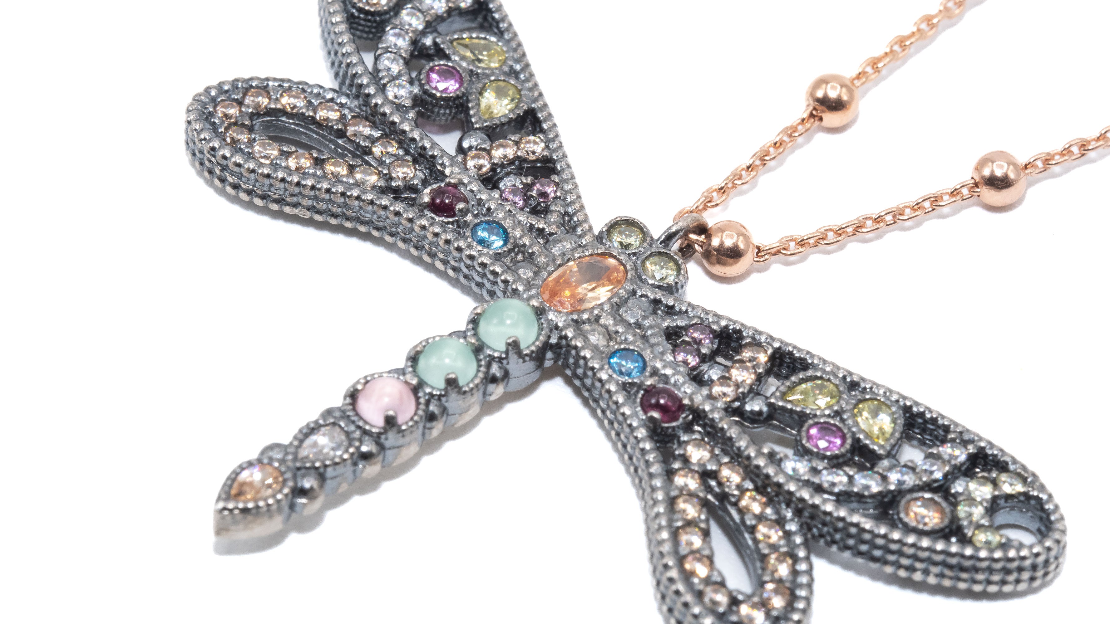 Colgante plata libélula