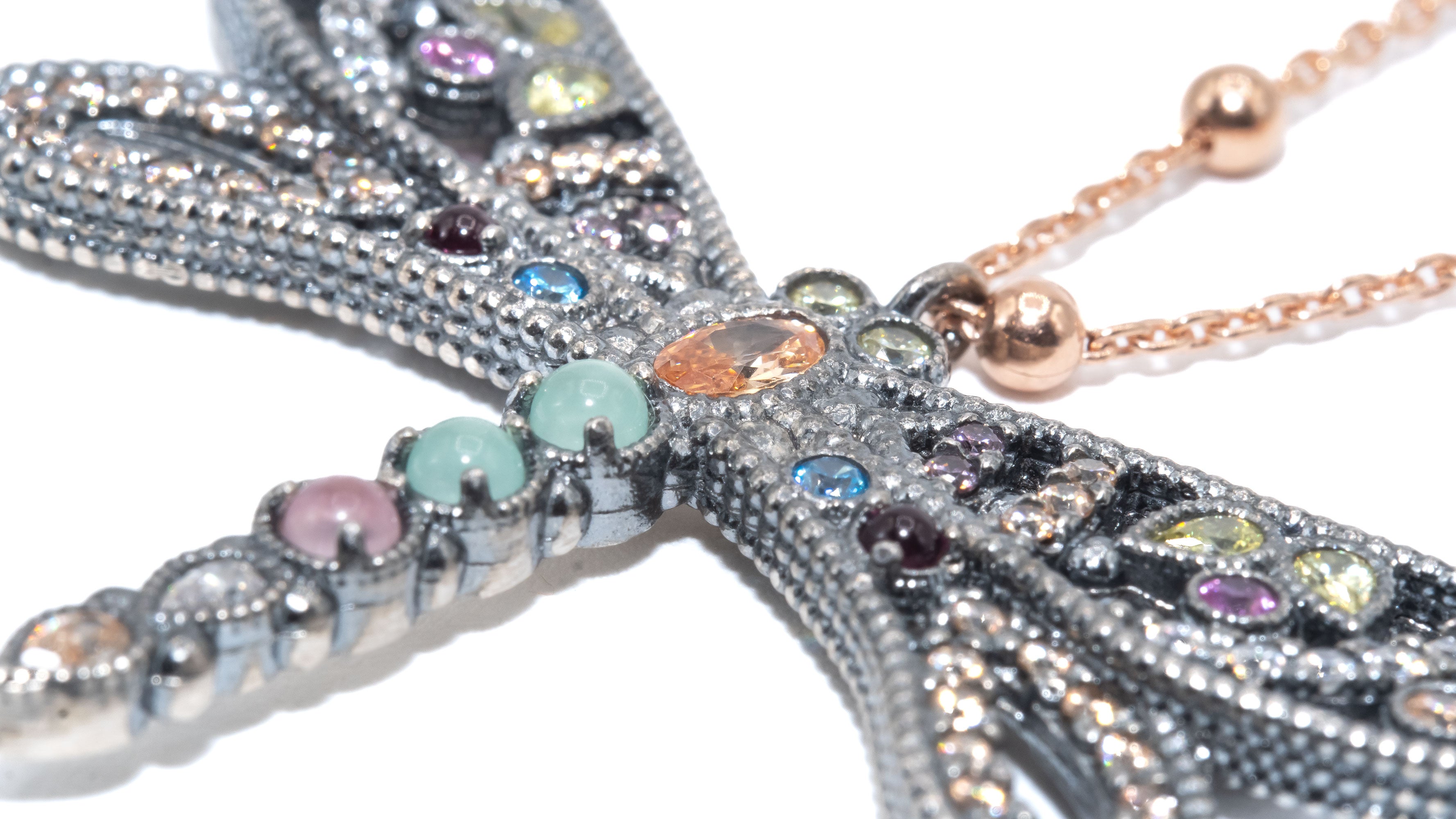 Colgante plata libélula