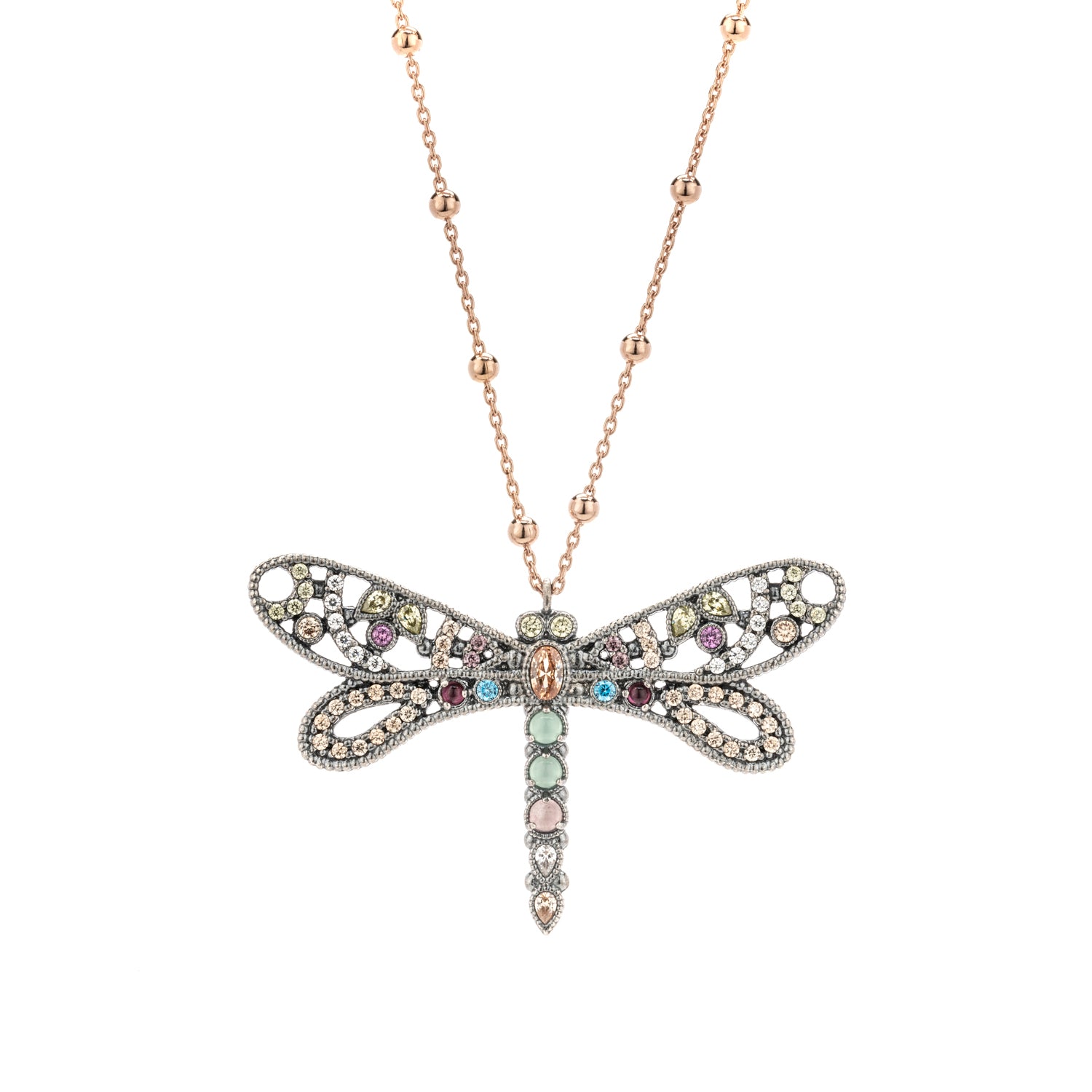 Colgante plata libélula