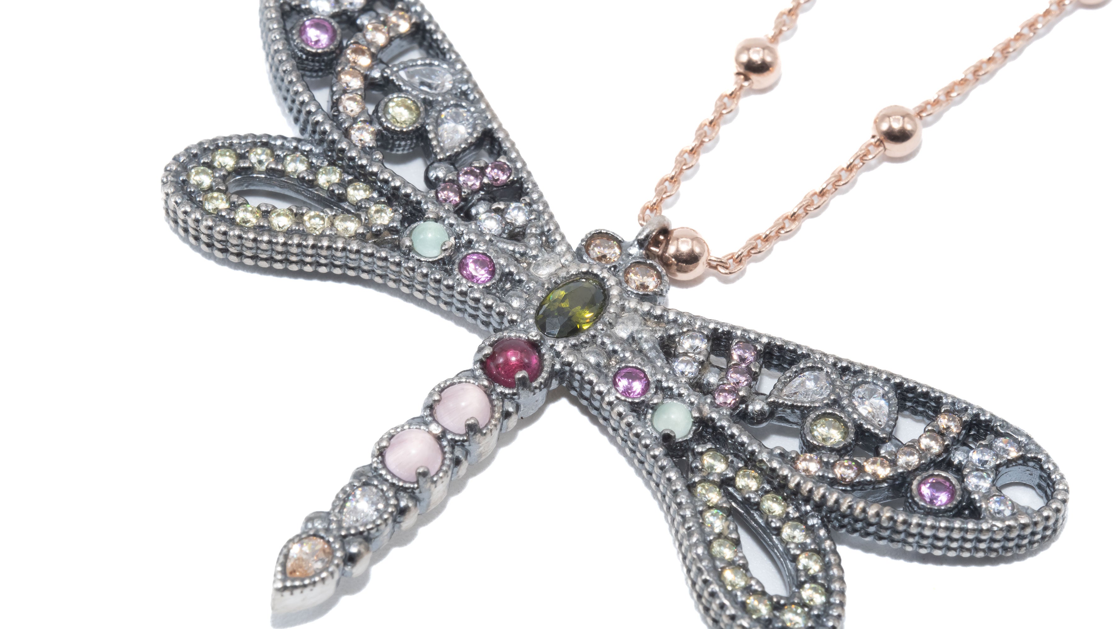 Colgante plata libélula