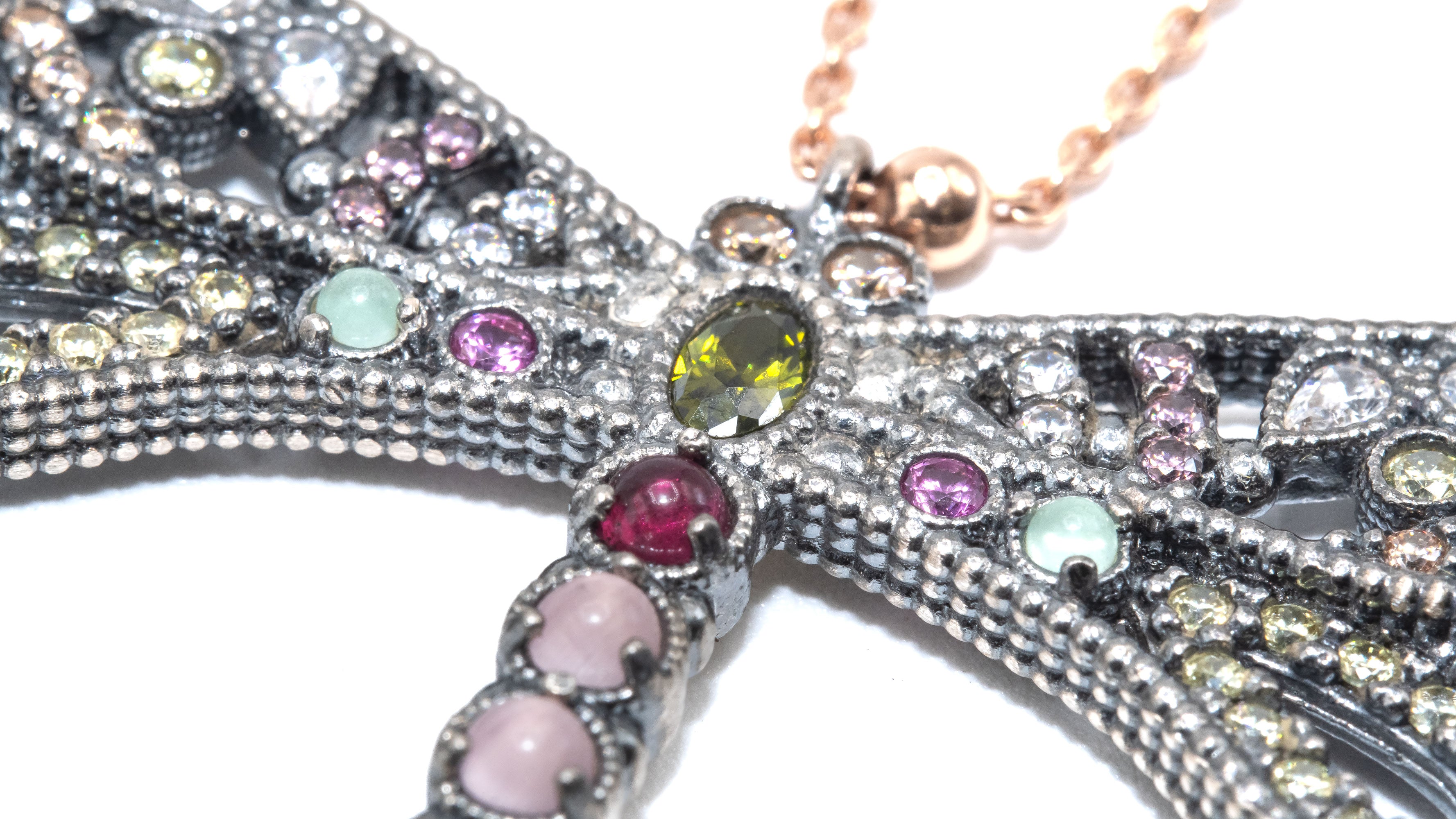 Colgante plata libélula