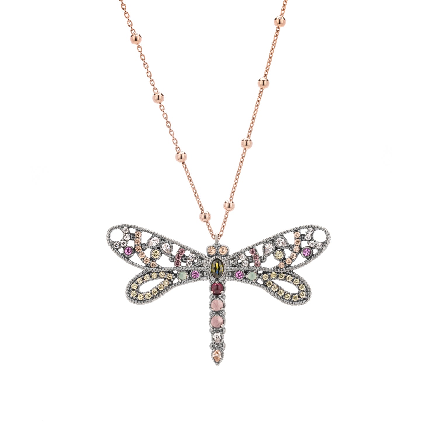 Colgante plata libélula