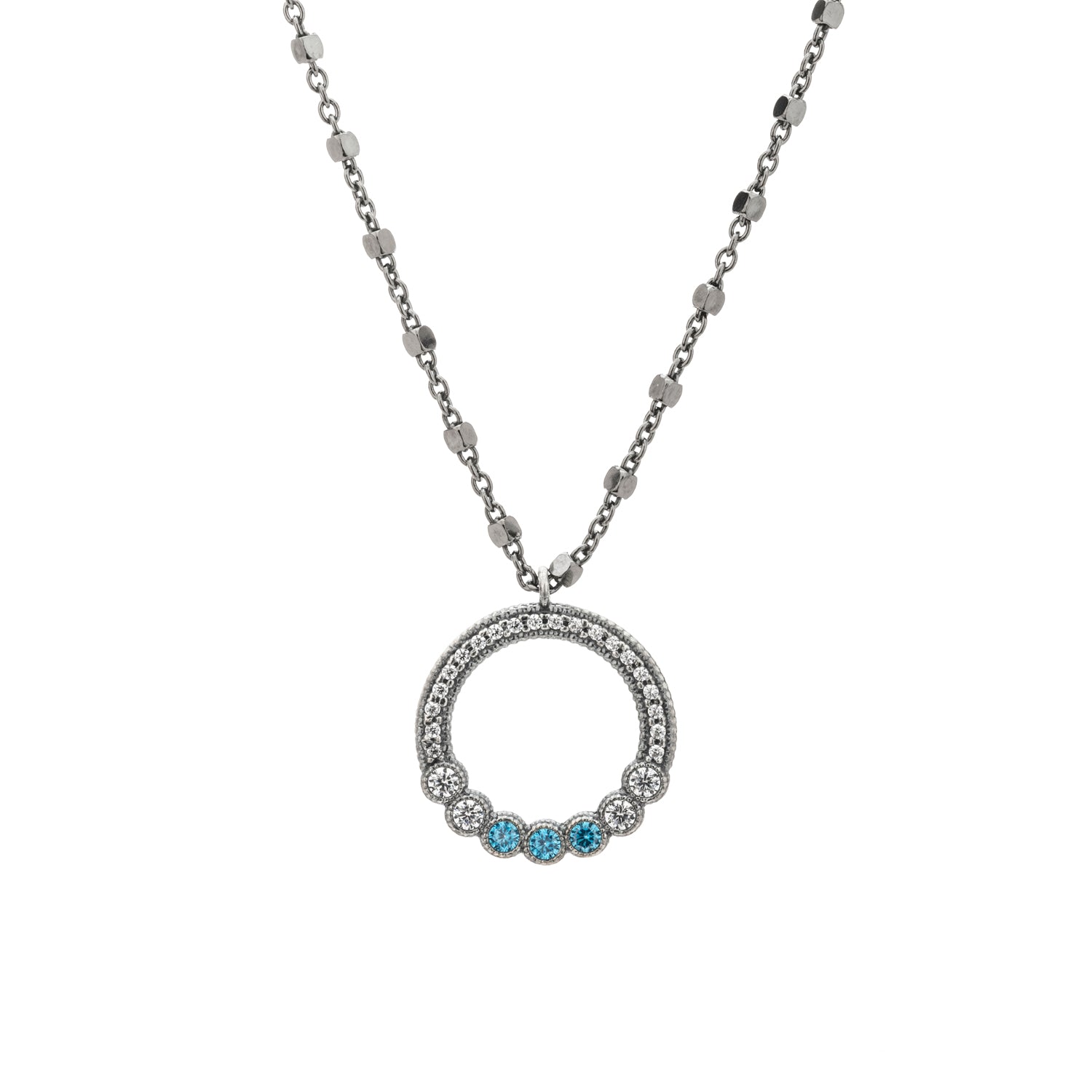 Colgante Plata Aro de Circonitas