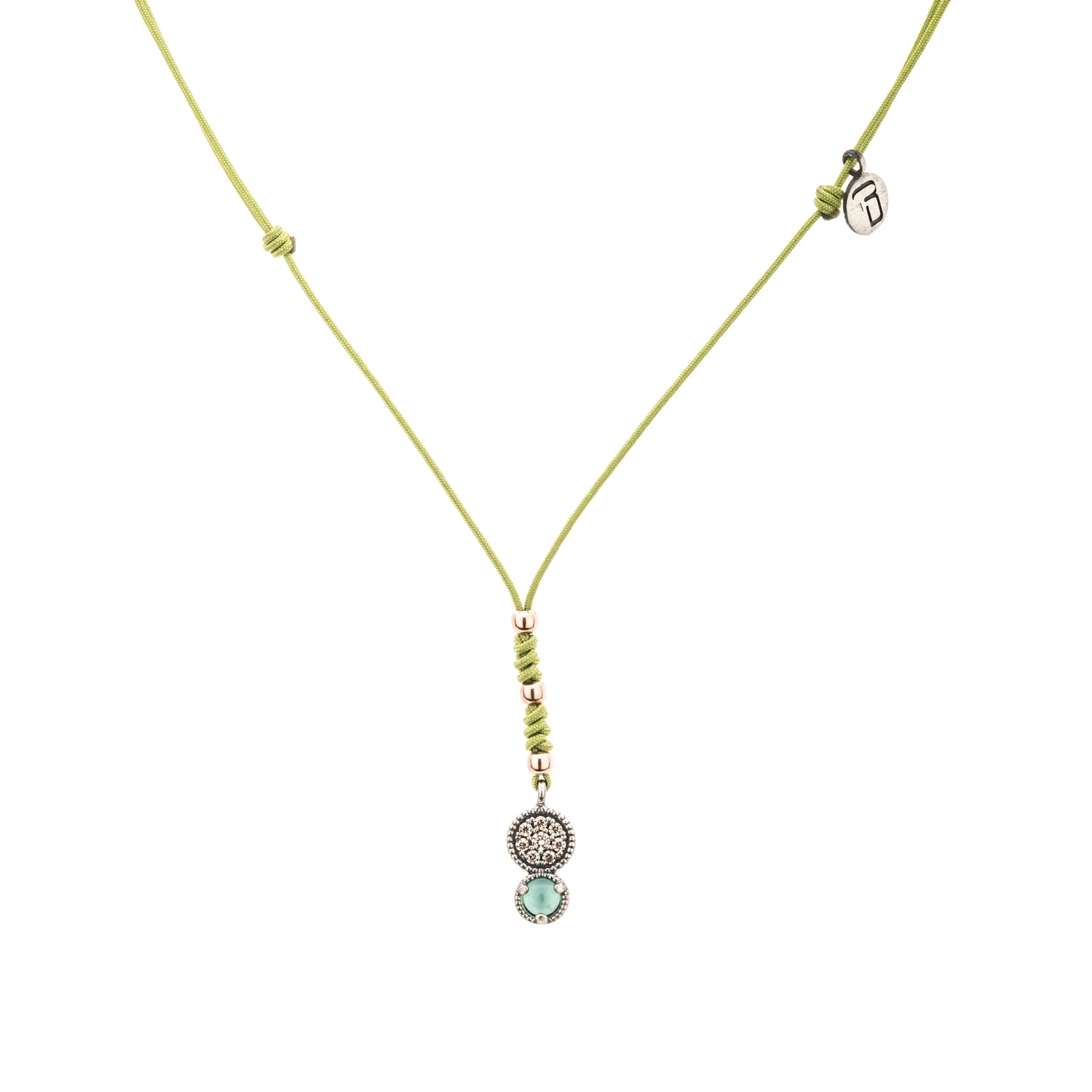 Colgante Plata Macramé