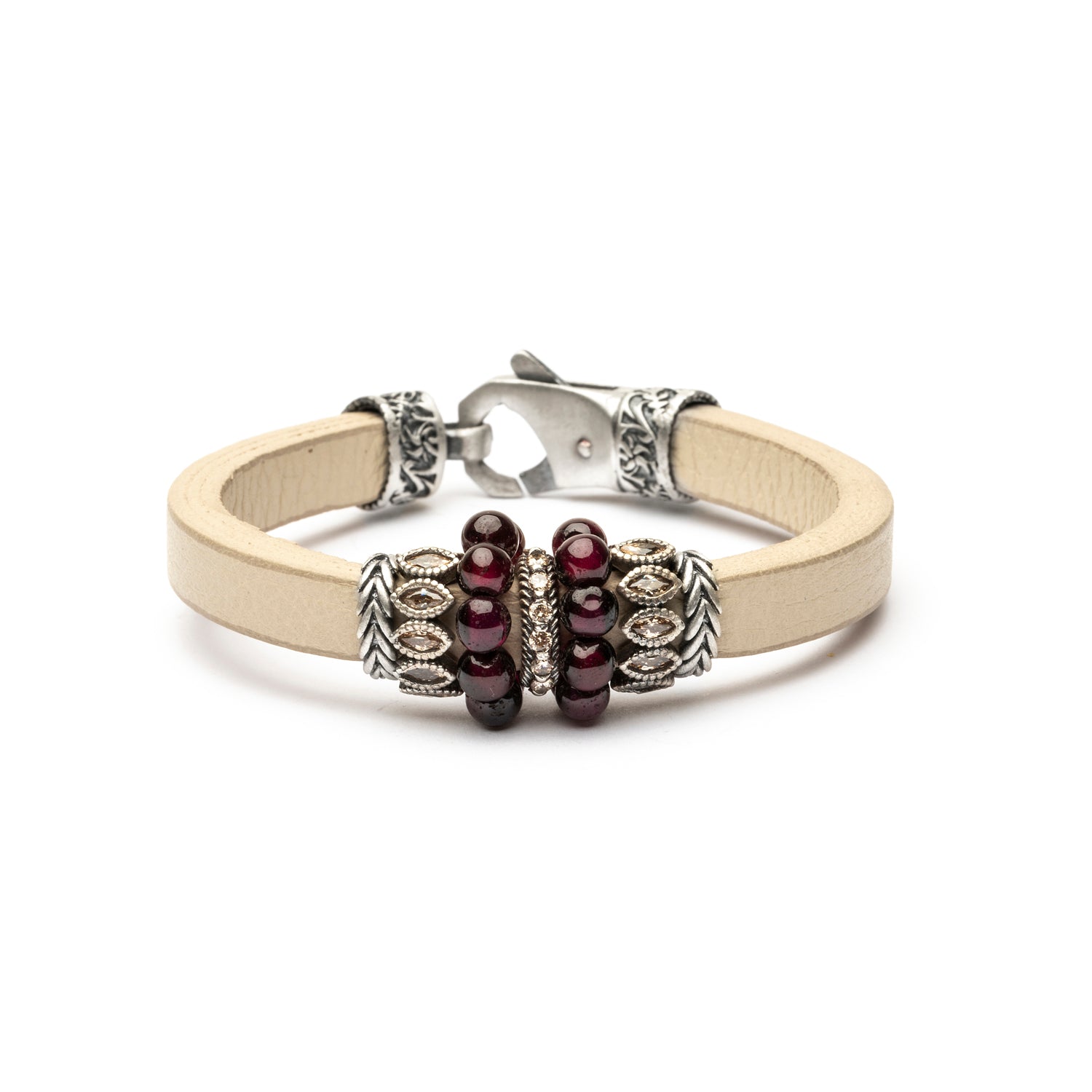 Pulsera Cuero Plata