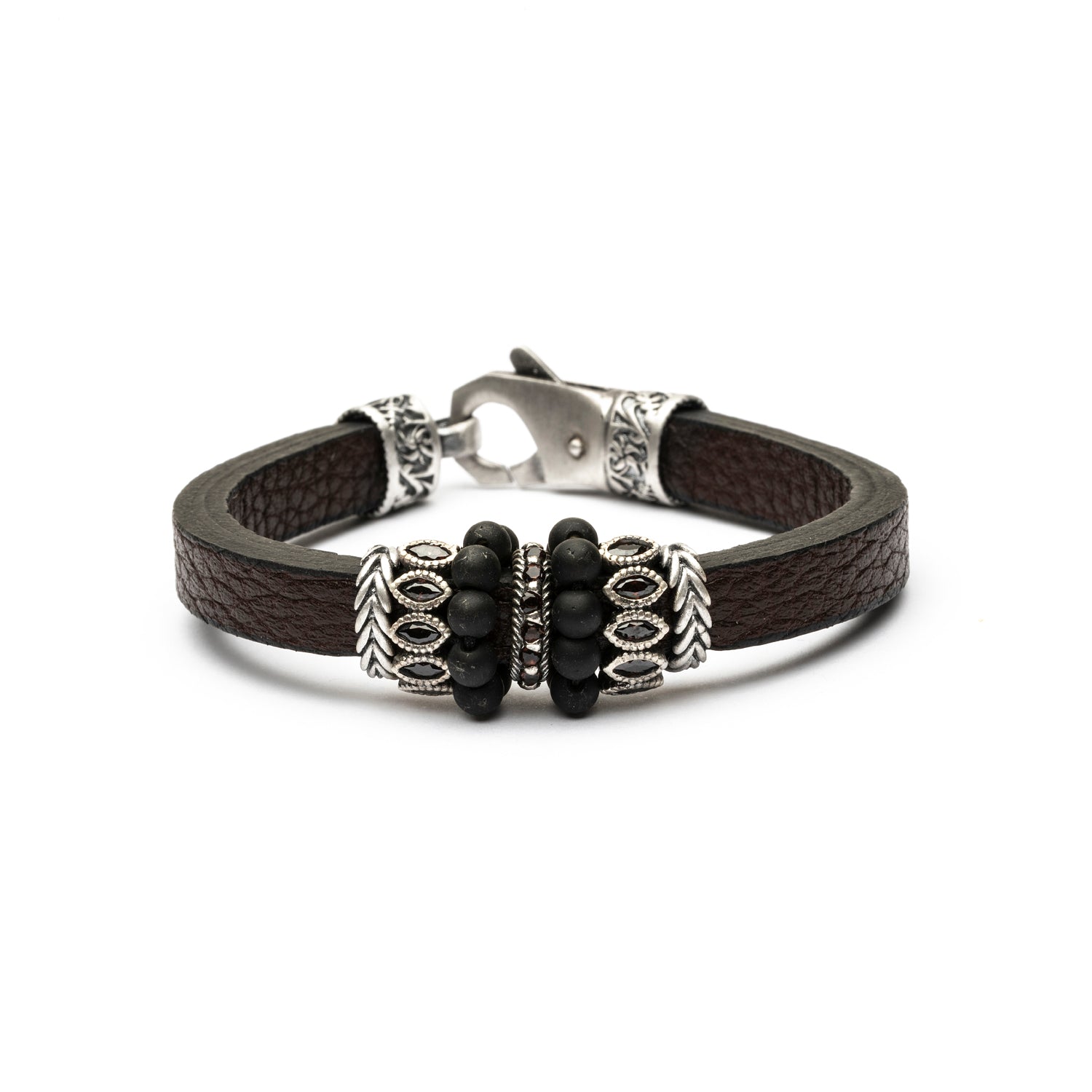 Pulsera Cuero Plata