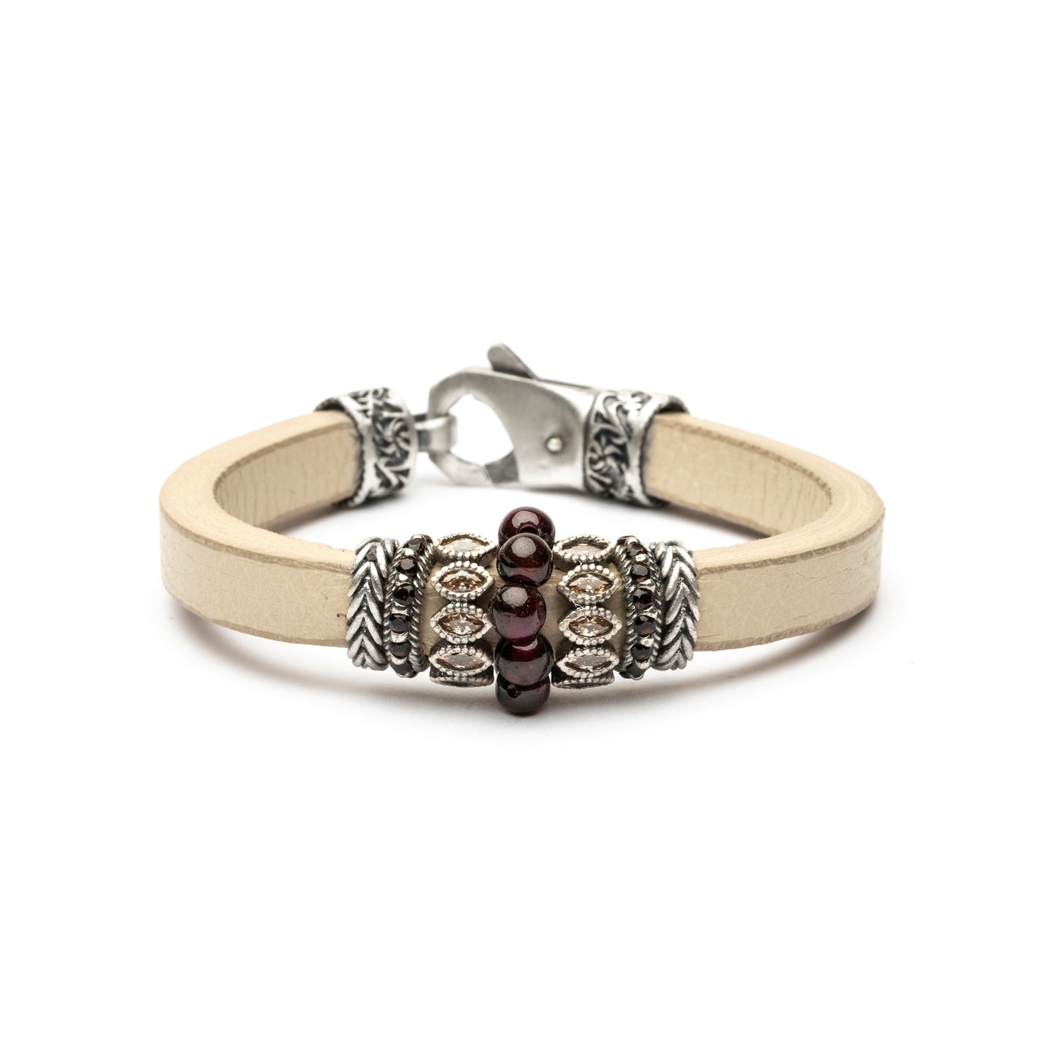 Pulsera Cuero Plata