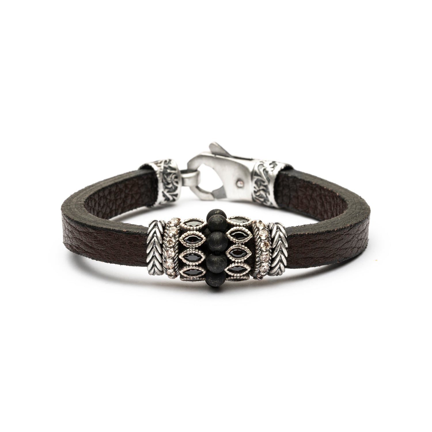 Pulsera Cuero Plata