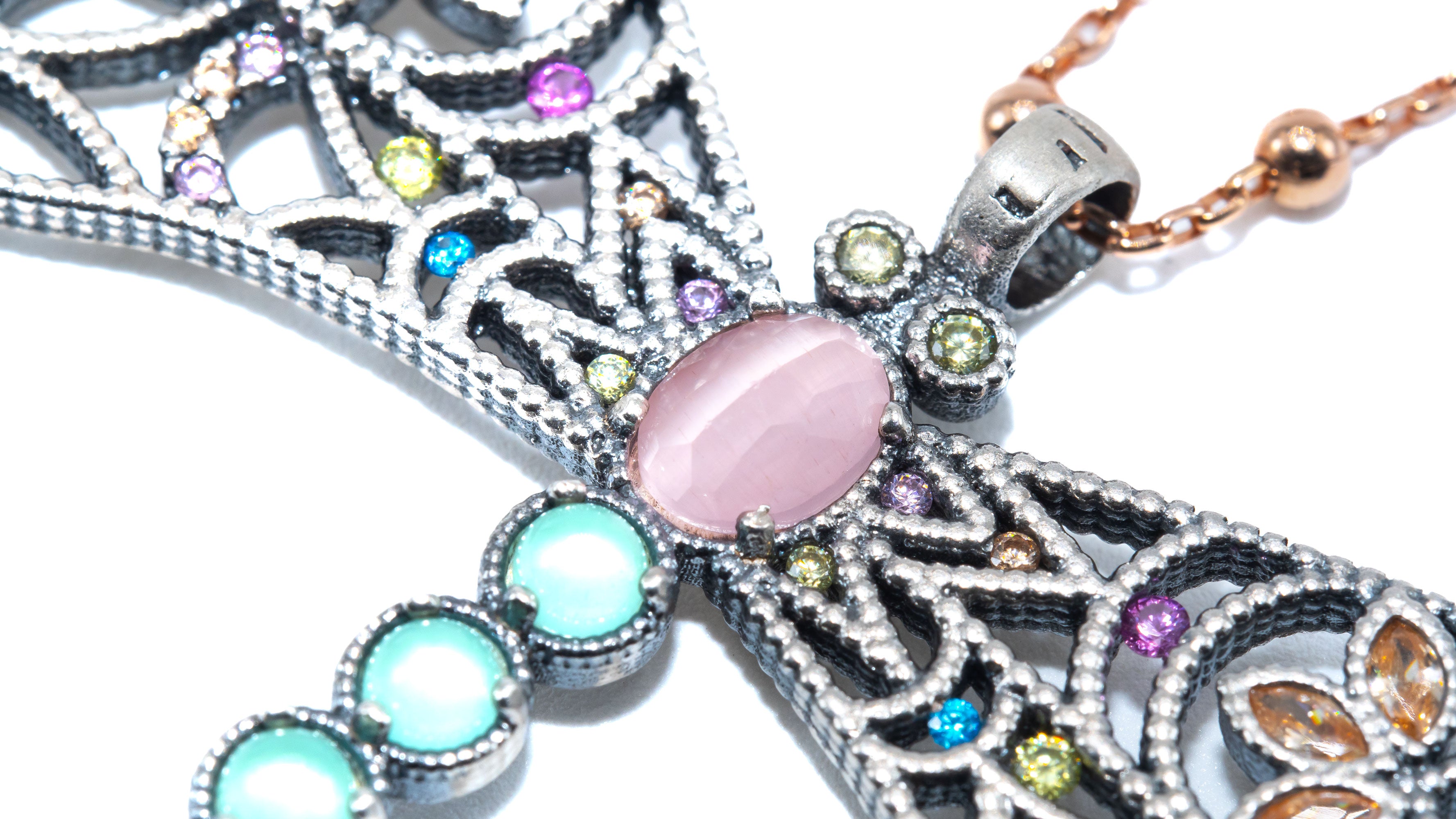 Colgante plata libélula