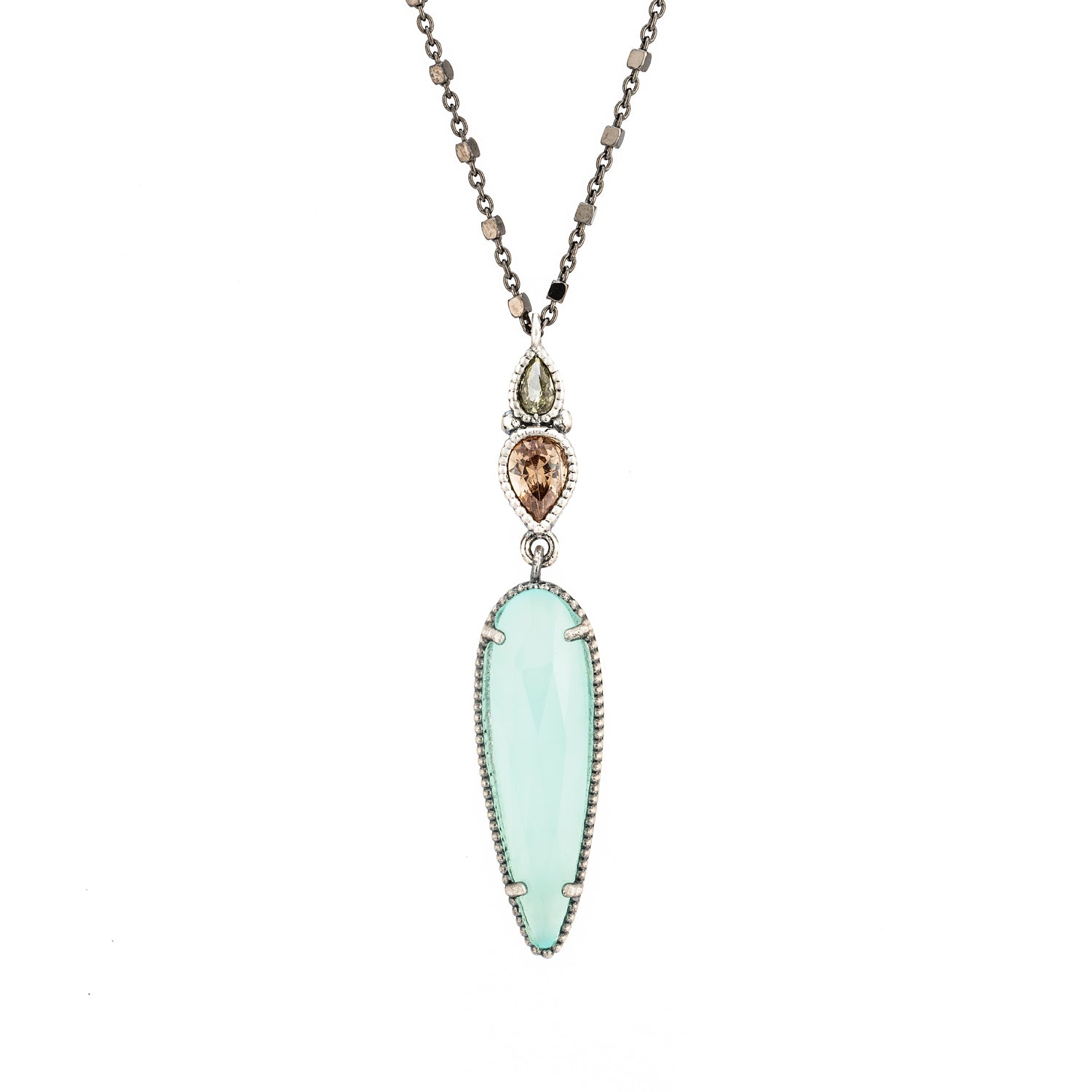 Colgante largo plata