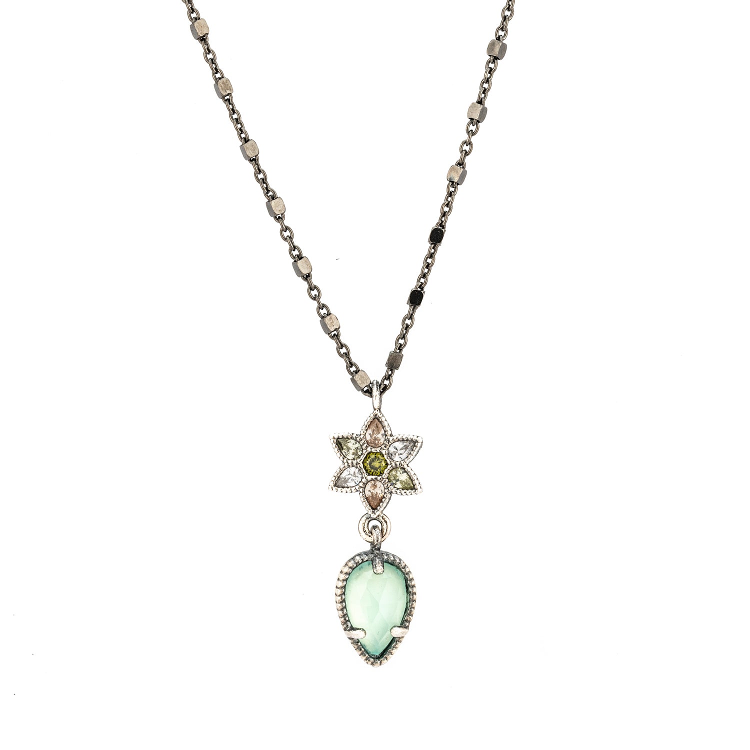 Colgante plata flor