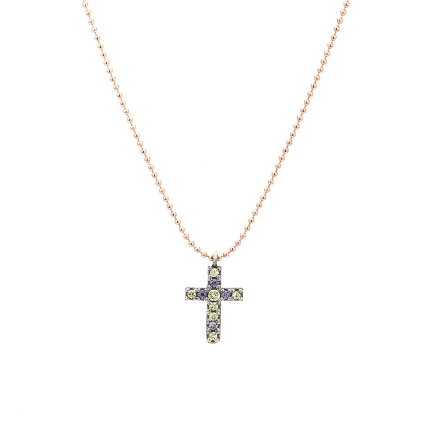 Colgante Cruz Plata Circonitas