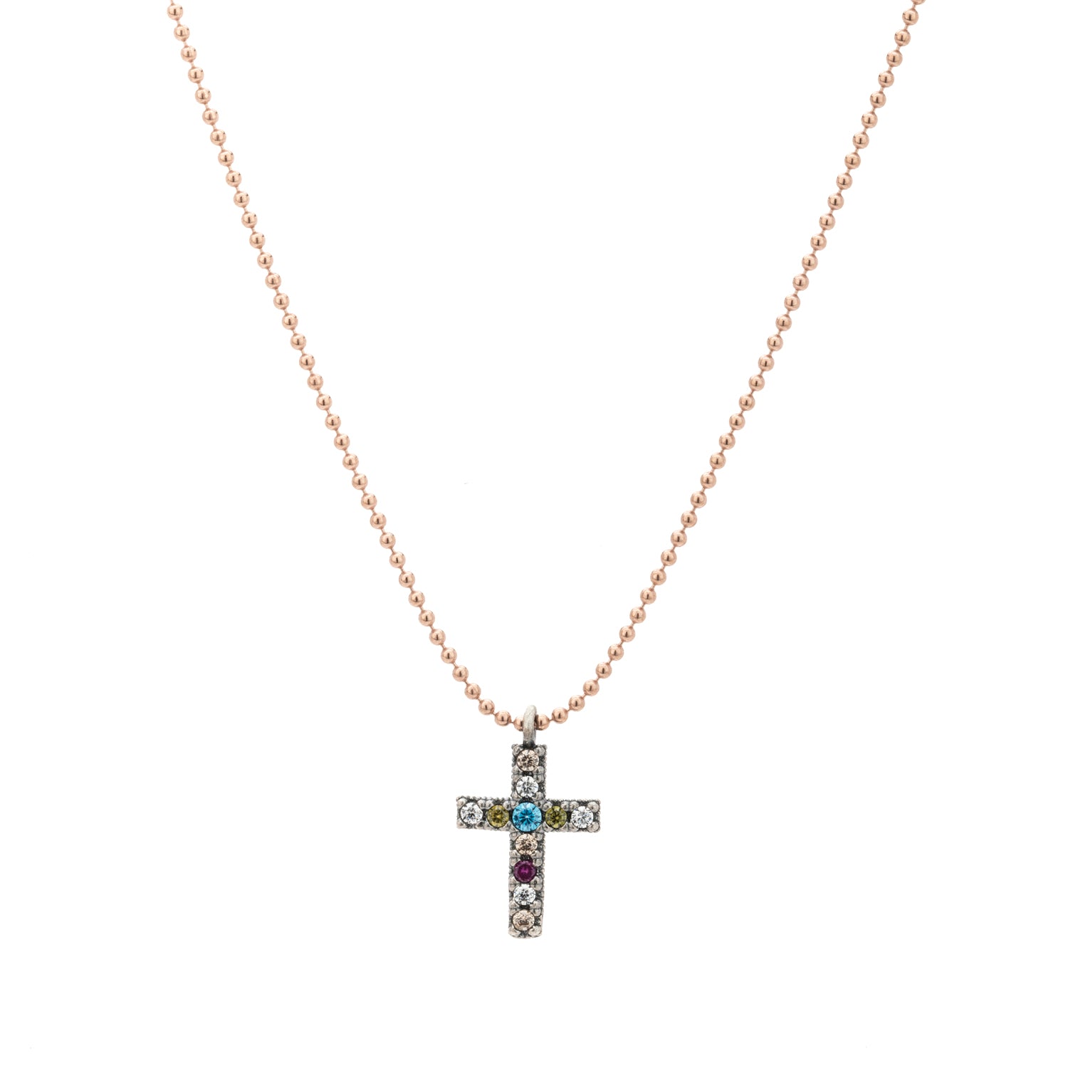 Colgante Cruz Plata Circonitas