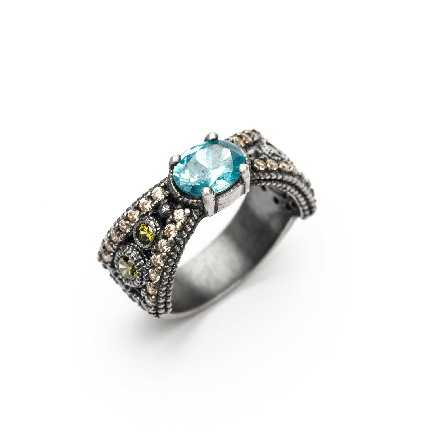 Anillo Plata Cruz Circonitas