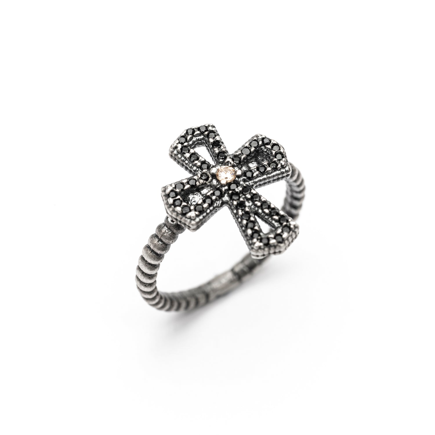 Anillo Plata Cruz Circonitas