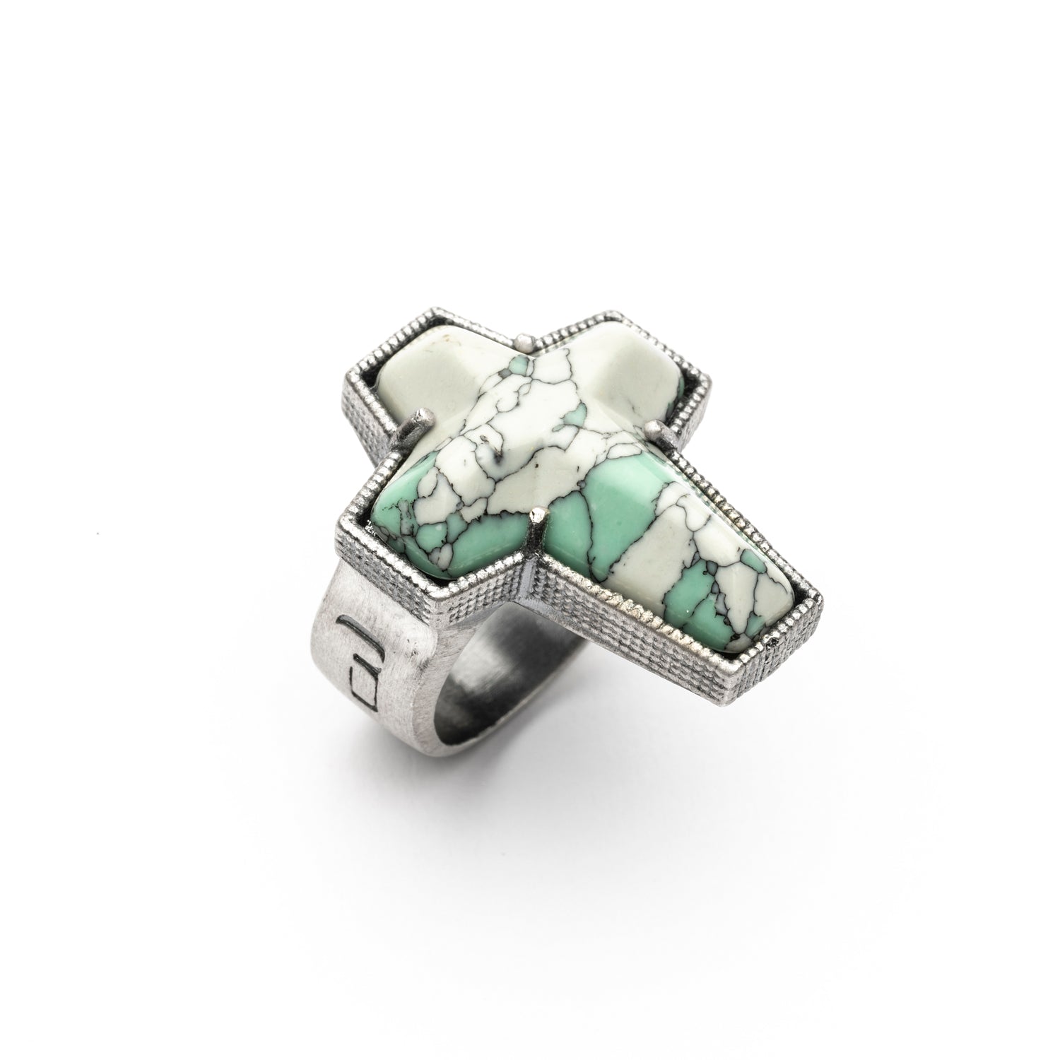 Anillo Grande Plata Cruz