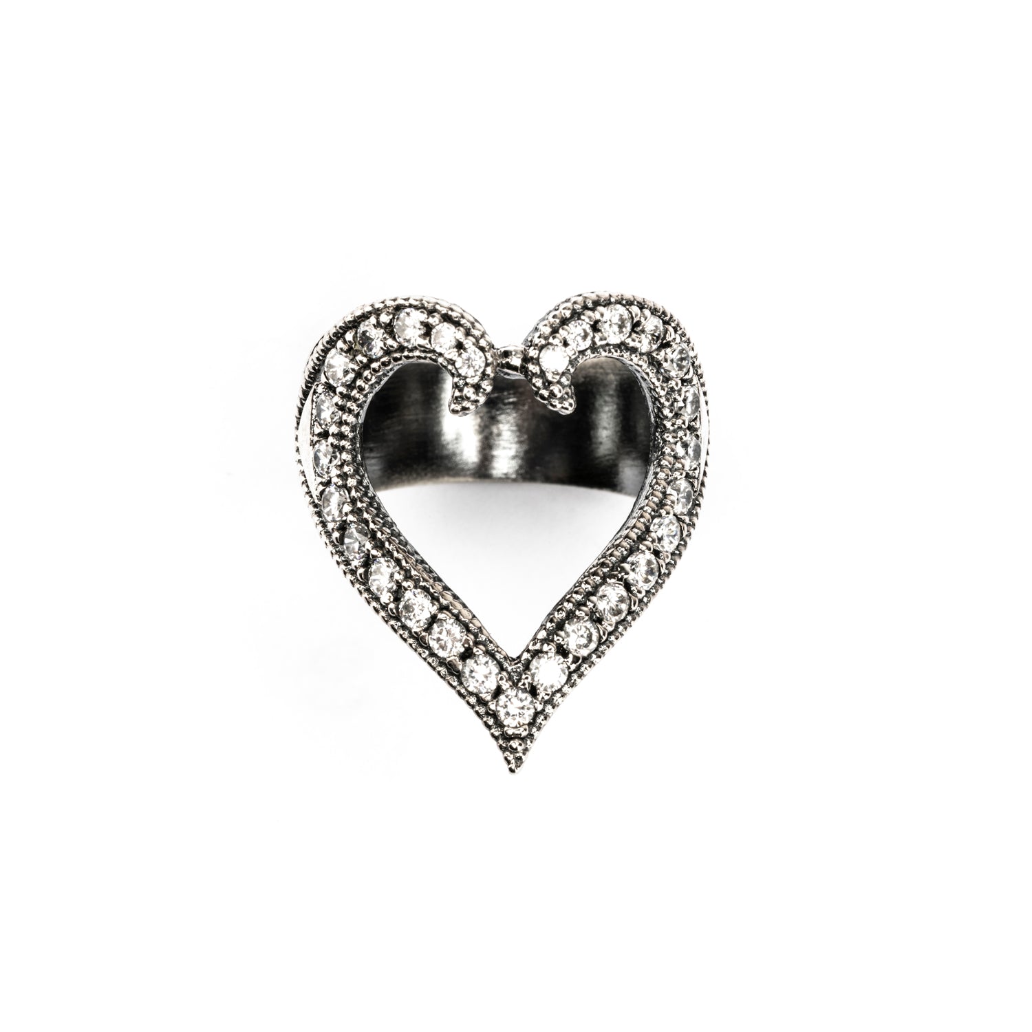 Anillo plata corazon