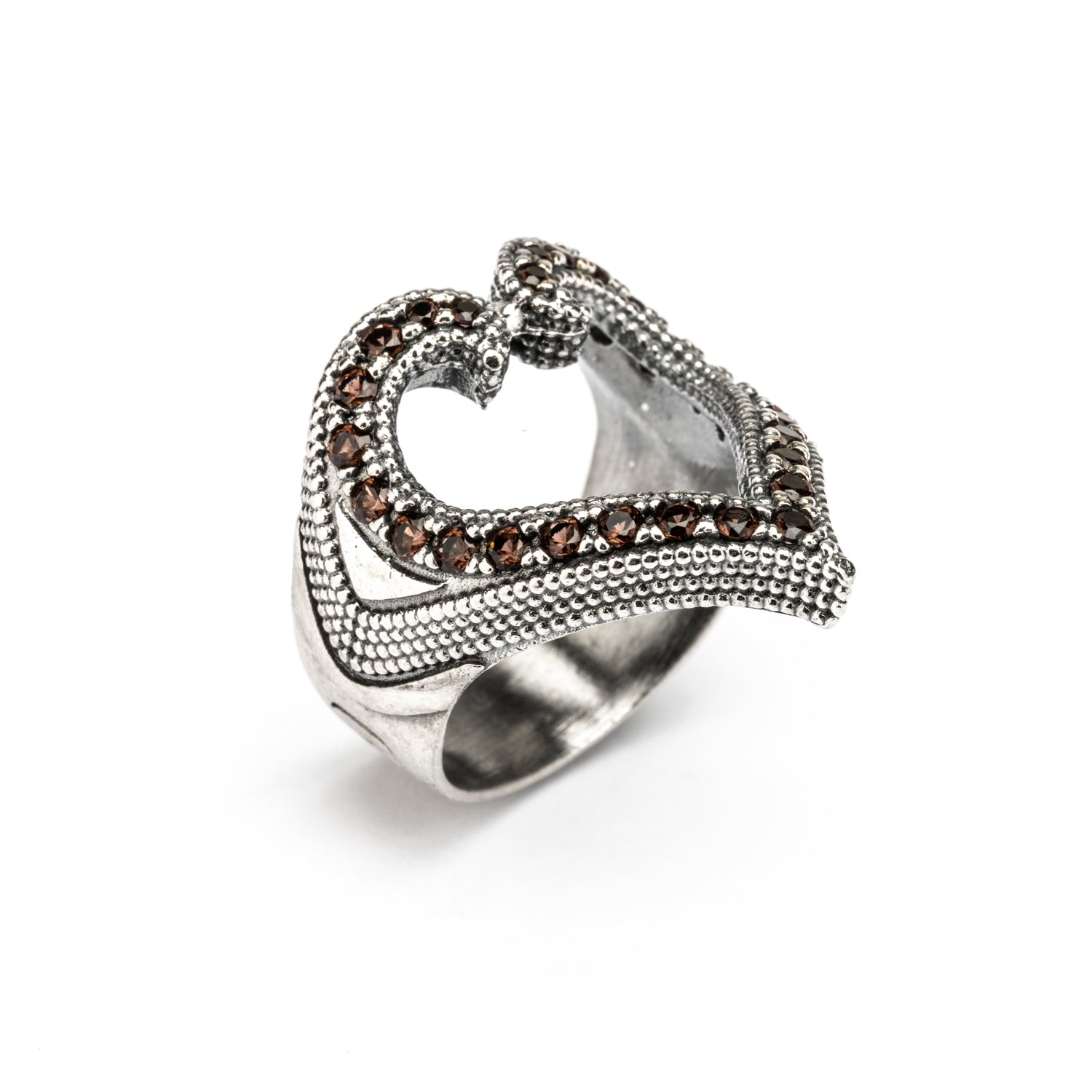 Anillo plata corazon