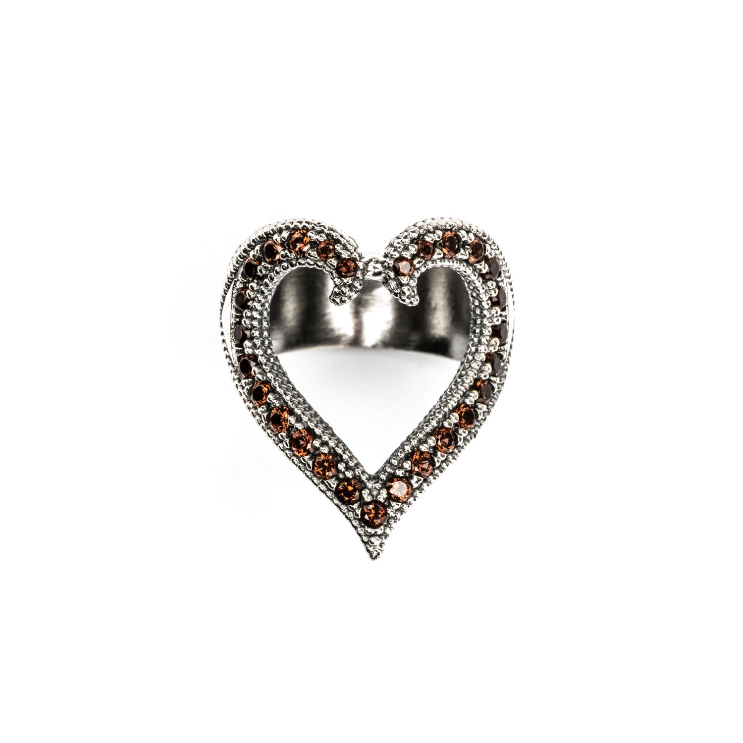 Anillo plata corazon