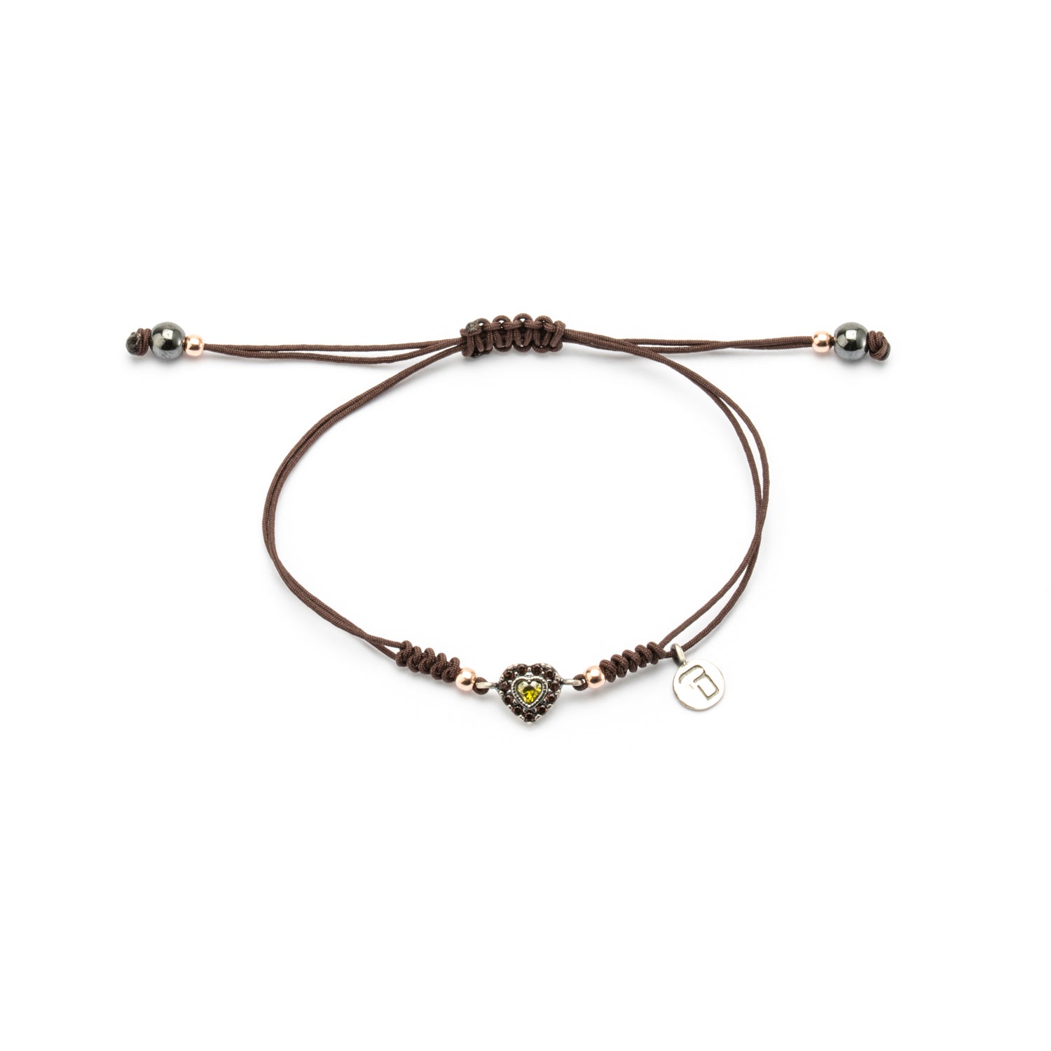 Pulsera macramé corazón